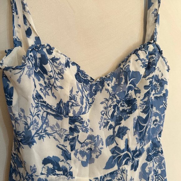 *Reformation* Nikita Midi Dress | Olympia Pattern | Blue Toile Floral | EUC - Picture 5 of 7